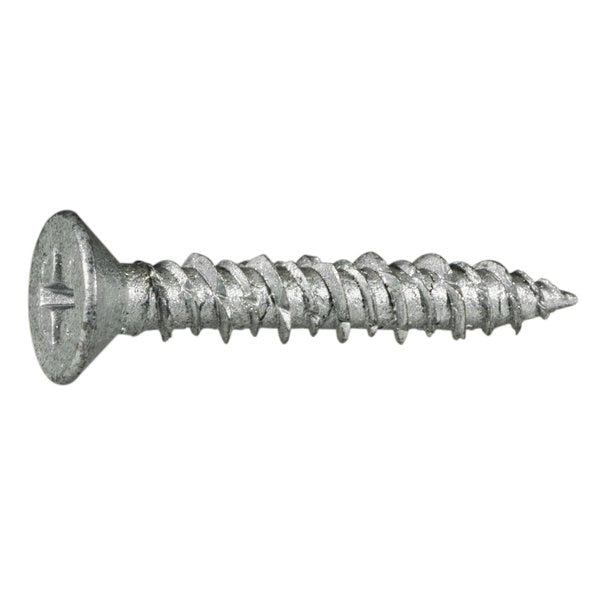 Masonry Screw,  3/16" Dia.,  Flat,  1 1/4 in L,  410 Stainless Steel 50 PK