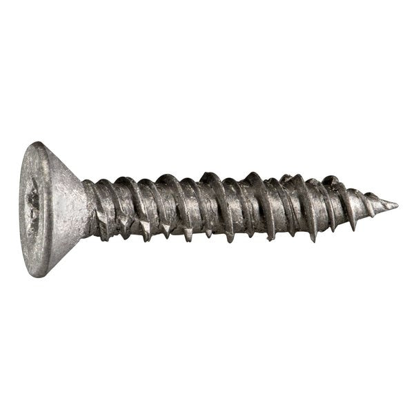 Masonry Screw,  1/4" Dia.,  Flat,  1 1/4 in L,  Stainless Steel 50 PK