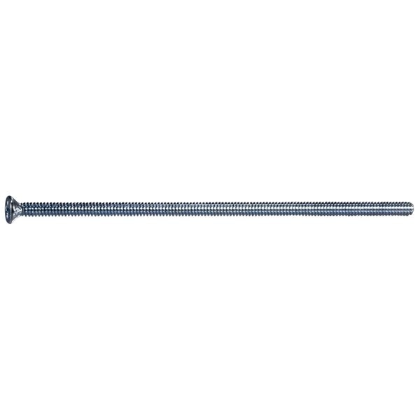 #6-32 x 4 in Phillips Flat Machine Screw,  Zinc Plated Steel,  50 PK