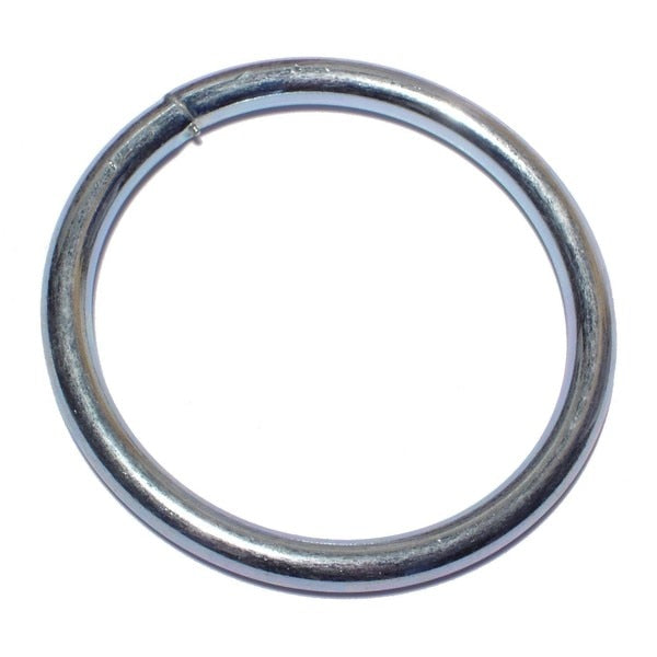 1/4" x 2-1/2" Zinc Plated Steel Welded Rings 4PK