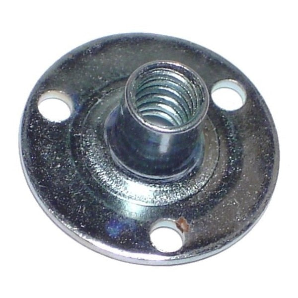 T-Nut,  #10-24,  Steel,  Zinc Plated,  5/16 in Barrel Ht,  13 PK