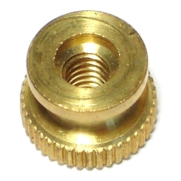 #8-32 Brass Coarse Thread Knurled Nuts 15PK