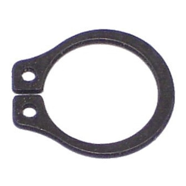 External Retaining Ring,  Steel,  Black Phosphate Finish,  3/8 in Shaft Dia,  40 PK