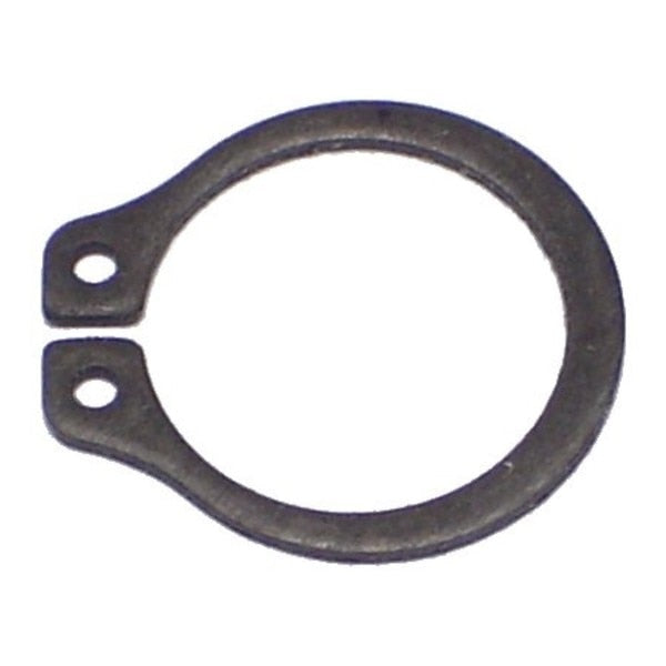 External Retaining Ring,  Steel,  Black Phosphate Finish,  1/2 in Shaft Dia,  30 PK