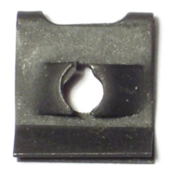 Spring Nut,  #8-32,  U Shape,  Steel,  Zinc Plated Finish,  20 PK