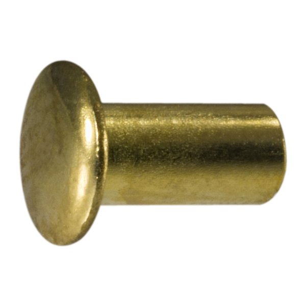 Tubular Rivet,  Oval Head,  1/8 in Dia.,  1/4 in L,  Steel Body,  72 PK