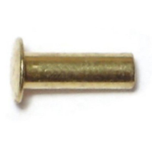 Tubular Rivet,  Truss Head,  1/8 in Dia.,  3/8 in L,  Steel Body,  48 PK