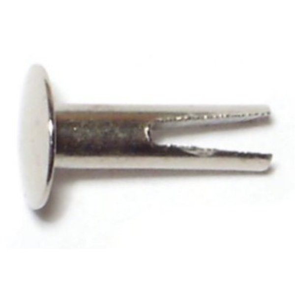 Split Rivet,  Truss Head,  5/32 in Dia.,  7/16 in L,  Steel Body,  72 PK