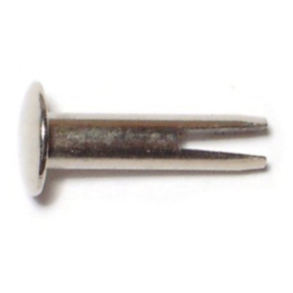Split Rivet,  5/32 in Dia.,  5/8 in L,  Steel Body,  60 PK