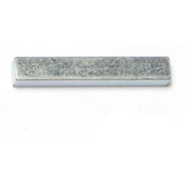 Machine Key Machine Key,  Square End,  Steel,  Zinc,  1 in L,  5/32 in Sq,  10 PK