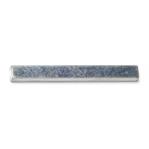 Machine Key Machine Key,  Square End,  Steel,  Zinc,  1-1/2 in L,  3/16 in Sq,  8 PK