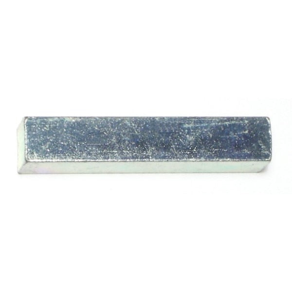 Machine Key Machine Key,  Square End,  Steel,  Zinc,  2 in L,  3/8 in Sq,  4 PK