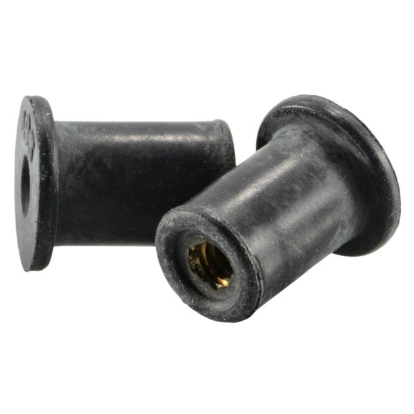 Rivet Nut,  #6-32 Dia./Thread Size,  1/2 in L,  Rubber,  10 PK