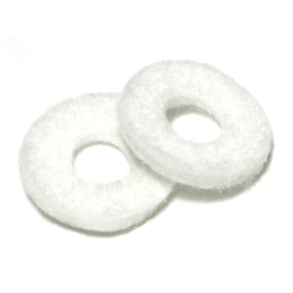 Cushioning Washer,  Fits Bolt Size 1 in Felt,  White Finish,  10 PK