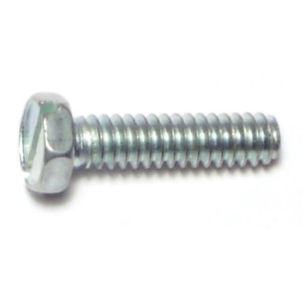#10-24 x 3/4 in Slotted Hex Machine Screw,  Zinc Plated Steel,  40 PK