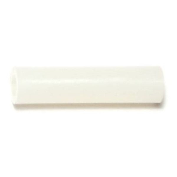Round Spacer,  Nylon,  1 in Overall Lg,  0.14 in Inside Dia