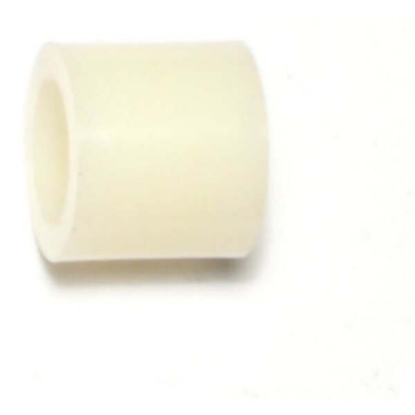 Round Spacer,  Nylon,  1/2 in Overall Lg,  3/8 in Inside Dia