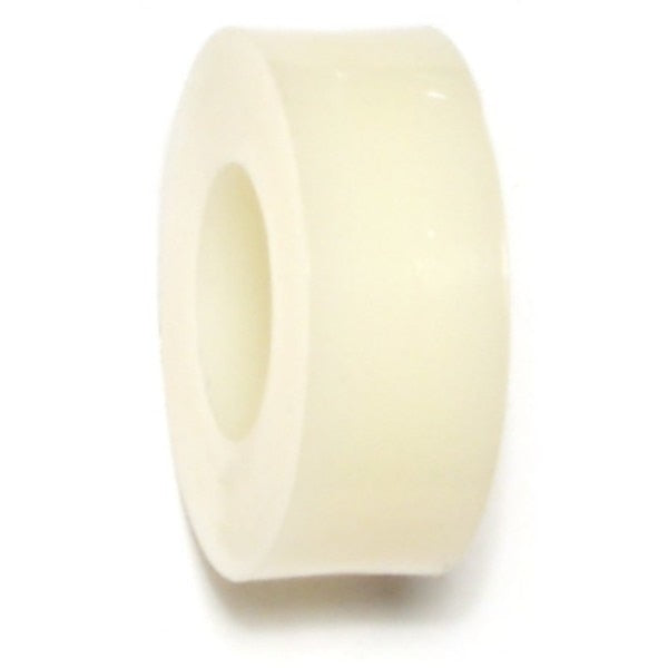 Round Spacer,  Nylon,  3/8 in Overall Lg,  1/2 in Inside Dia