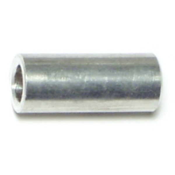 Round Spacer,  #10 Screw Size,  Aluminum,  3/4 in Overall Lg