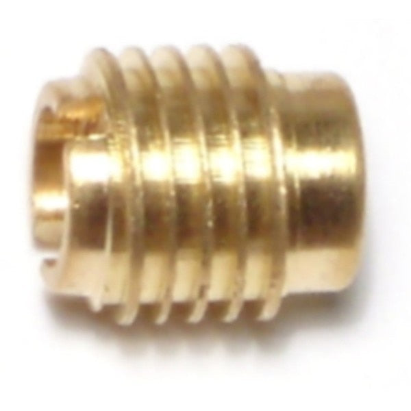 Knife Thread Insert,  1/4"-20 Int Thrd Sz,  1/2 in L,  Brass,  15 PK