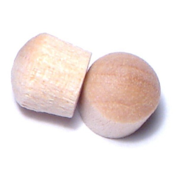 1/4" Birch Wood Round Head Plugs 50PK