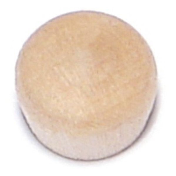 3/8" Birch Wood Round Head Plugs 40PK