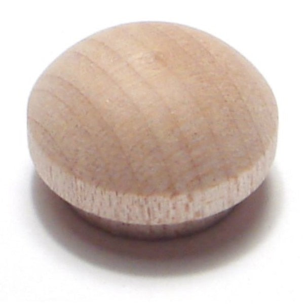 3/8" Birch Wood Round Head Screw Hole Buttons 40PK