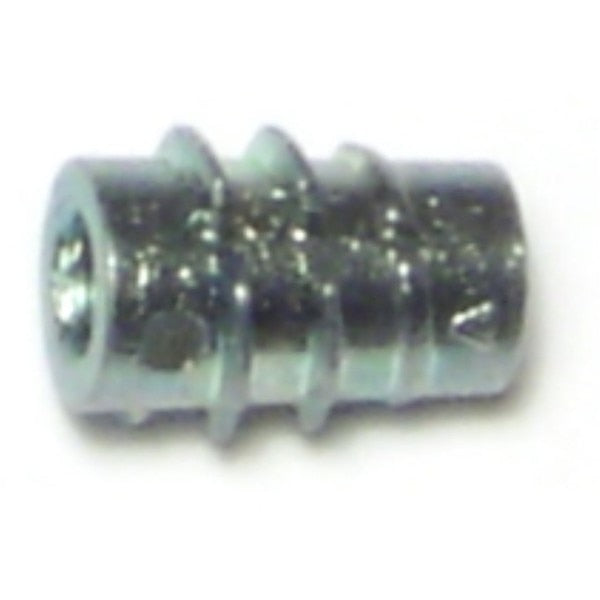 Hex Drive Threaded Insert,  #6-32 Int Thrd Sz,  5/16 in L,  Zinc Alloy,  20 PK