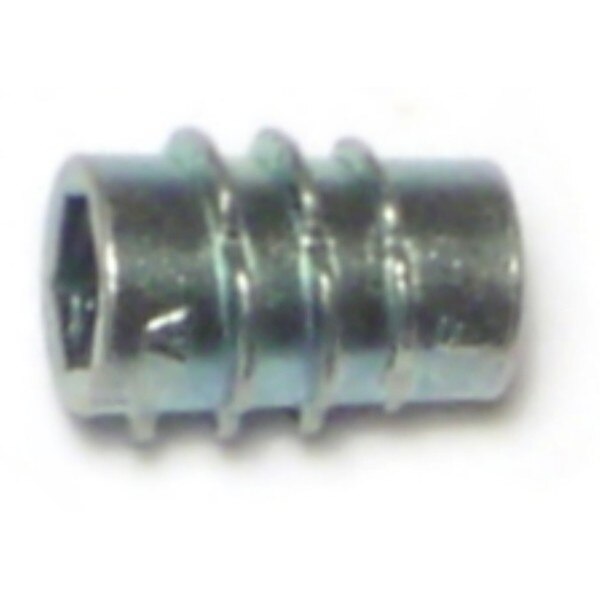 Hex Drive Threaded Insert,  #8-32 Int Thrd Sz,  5/16 in L,  Zinc Alloy,  20 PK