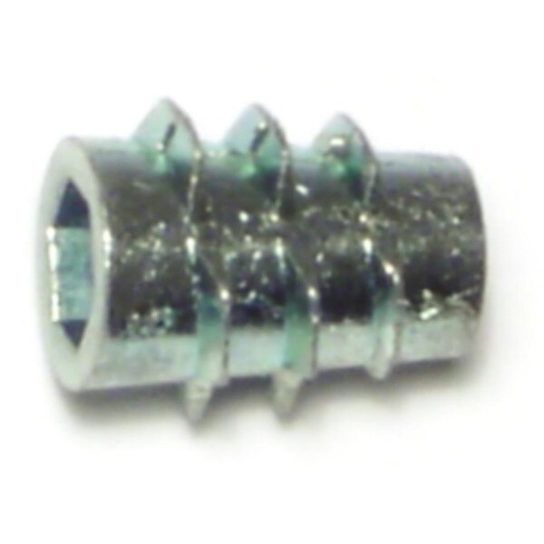 Hex Drive Threaded Insert,  #10-24 Int Thrd Sz,  1/2 in L,  Zinc Alloy,  20 PK