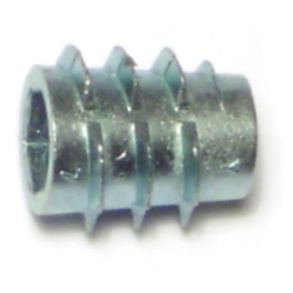 Hex Drive Threaded Insert,  1/4"-20 Int Thrd Sz,  1/2 in L,  Zinc Alloy,  20 PK