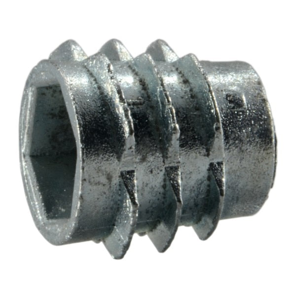 Hex Drive Threaded Insert,  5/16"-18 Int Thrd Sz,  1/2 in L,  Zinc Alloy,  20 PK