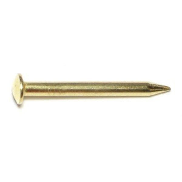 1-1/2" Brass Plated Steel Flat Head Nails 10PK