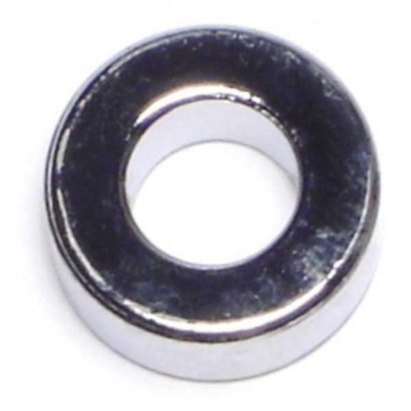 Round Spacer,  Chrome Steel,  1/4 in Overall Lg,  5/16 in Inside Dia