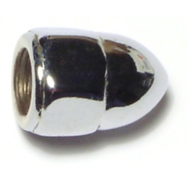 High Crown Cap Nut,  5/16"-18,  Steel,  Chrome Plated,  10 PK