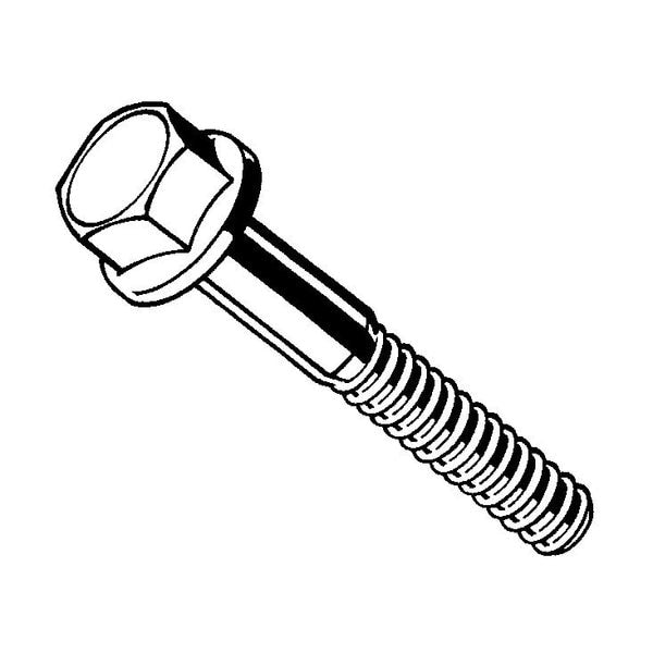 Grade 8,  1/2"-20 Flange Bolt,  Zinc Plated Steel,  5 in L,  2 PK