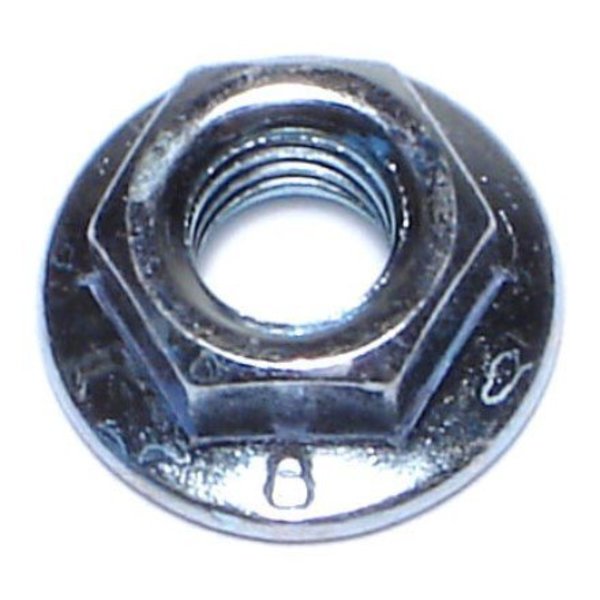 Flange Nut,  M5-0.80,  Steel,  Class 8,  Zinc Plated,  15 PK