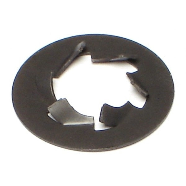 7/16" Black Phosphate Steel Pushnut Bolt Retainers 40PK
