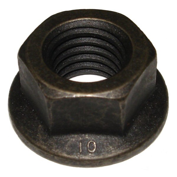 Flange Nut,  M14-2.00,  Steel,  Class 10,  Black Phosphate,  6 PK
