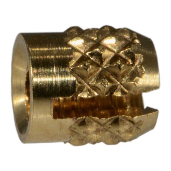 Press Insert,  #4-40 Int Thrd Sz,  Brass
