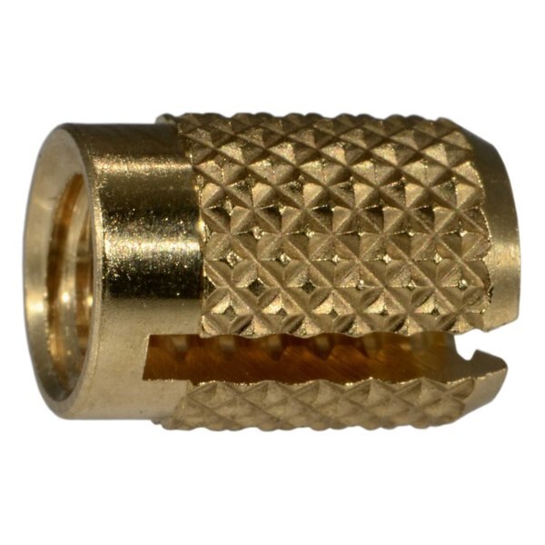 Press Insert,  #10-24 Int Thrd Sz,  Brass,  6 PK