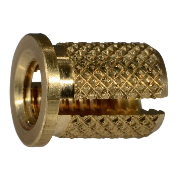 Nut Insert,  #10-32 Thrd Sz,  Brass,  6 PK