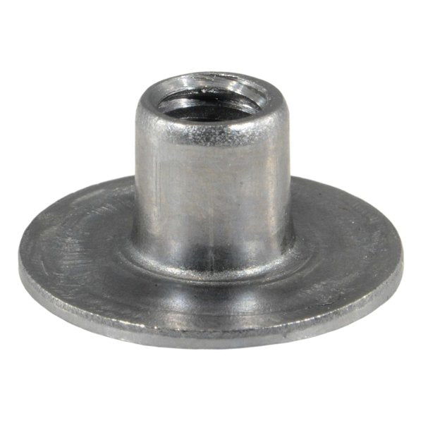 Round Weld Nut,  1/4"-20,  Steel,  5/16" Lg,  15 PK