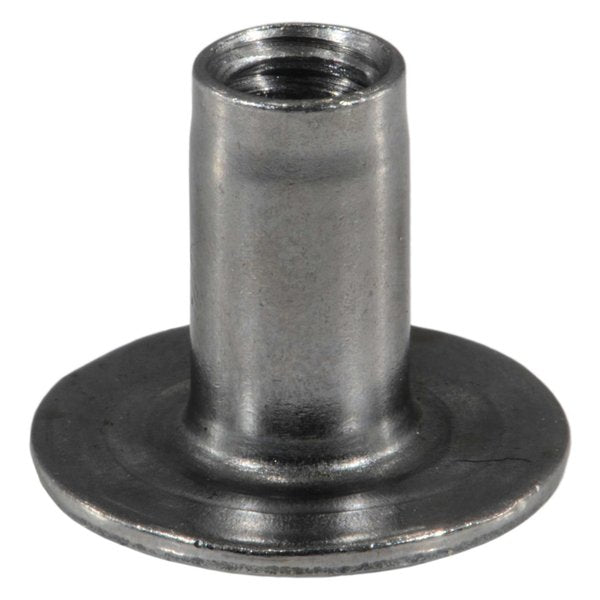 Round Weld Nut,  1/4"-20,  Steel,  9/16" Lg,  12 PK