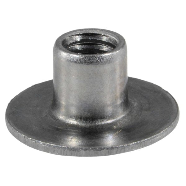Round Weld Nut,  5/16"-18,  Steel,  3/8" Lg,  10 PK