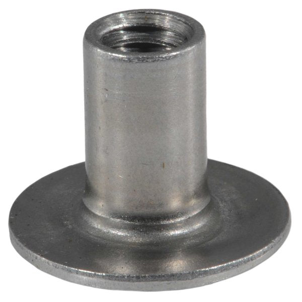 Round Weld Nut,  5/16"-18,  Steel,  5/8" Lg,  8 PK