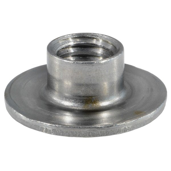 Round Weld Nut,  1/2"-13,  Steel,  3/8" Lg,  4 PK