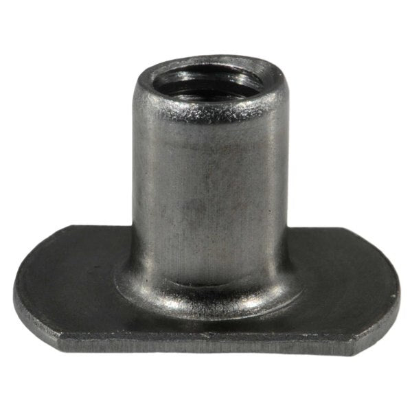 Tab Weld Nut,  1/4"-20,  Steel,  7/16" Lg,  12 PK