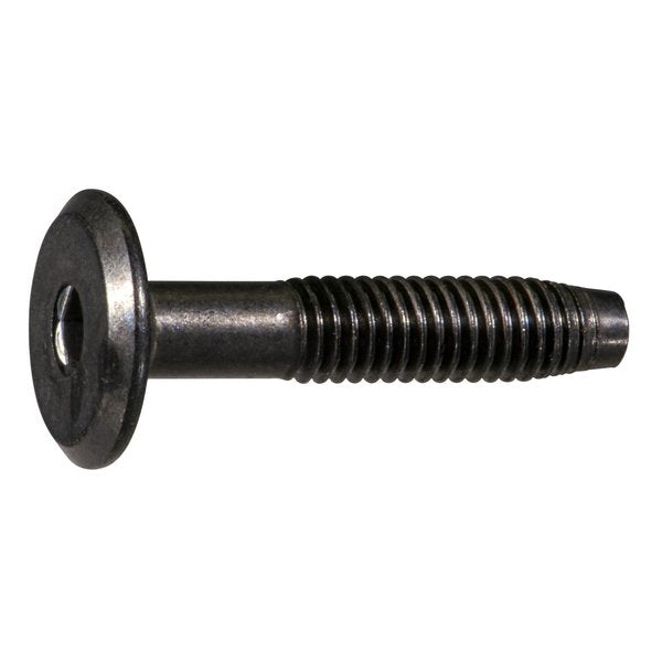 6mm-1.00 x 30mm Coarse Thread Black Oxide Plated Steel Joint Connector Bolts 8PK