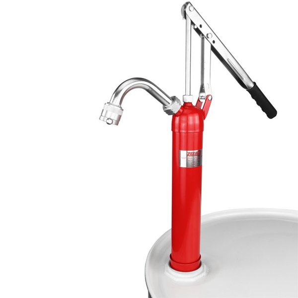 Hand Operated Lever Drum Pump with All Steel Body and NonDrip Spout 1 Gallon Per 9 Strokes